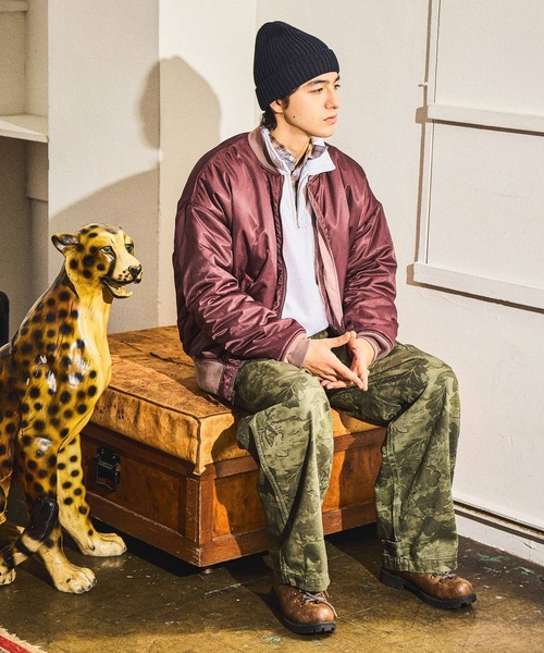 niko and...（ニコアンド）の「【NATOKii(ネイトゥーキー)】リバーシブルMA－1（MA-1・メンズ・グレー/ピンク・MEDIUM/LARGE）」の4枚目の写真