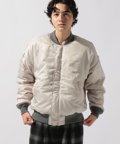 niko and...（ニコアンド）の「【NATOKii(ネイトゥーキー)】リバーシブルMA－1（MA-1・メンズ・グレー/ピンク・MEDIUM/LARGE）」の14枚目の写真