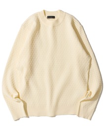 TETE HOMME（テットオム）の「ブリスター柄モックニット（ニット/セーター）」