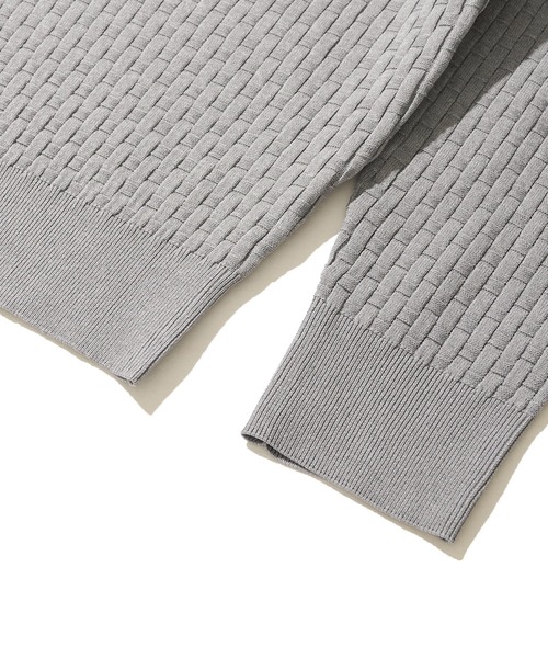 TETE HOMME（テットオム）の「ブリスター柄モックニット（ニット/セーター・メンズ・ネイビー/ライトグレー/ブラウン/アイボリー/ブラック・MEDIUM/X-LARGE/LARGE）」の21枚目の写真