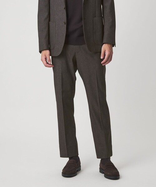 green label relaxing(グリーンレーベルリラクシング)の「A+ ポリエステルツイード スタンダード イージー スラックス -ウォッシャブル・ストレッチ-(スラックス・メンズ・ネイビー/ダークグリーン/ブラウン系・M/L/XL/S)」の2枚目の写真
