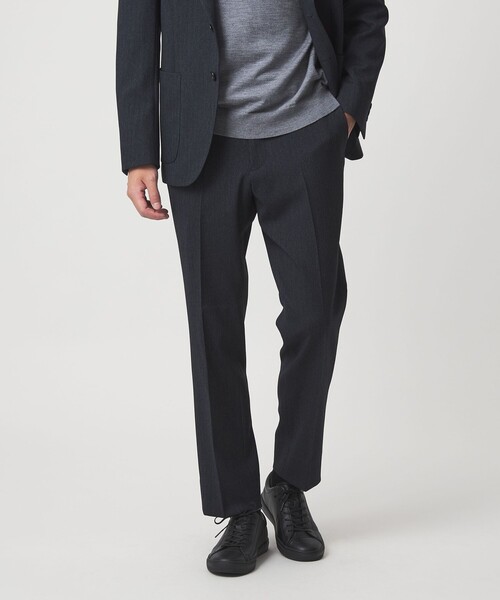 green label relaxing(グリーンレーベルリラクシング)の「A+ ポリエステルツイード スタンダード イージー スラックス -ウォッシャブル・ストレッチ-(スラックス・メンズ・ネイビー/ダークグリーン/ブラウン系・M/L/XL/S)」の1枚目の写真