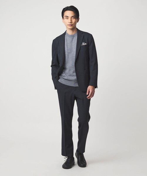 green label relaxing(グリーンレーベルリラクシング)の「A+ ポリエステルツイード スタンダード イージー スラックス -ウォッシャブル・ストレッチ-(スラックス・メンズ・ネイビー/ダークグリーン/ブラウン系・M/L/XL/S)」の6枚目の写真