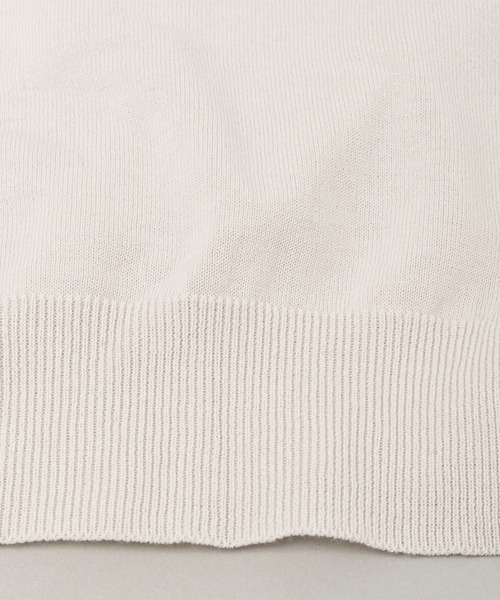 STILL BY HAND（スティルバイハンド）の「【STILL BY HAND】Cotton/silk pullover（ニット/セーター・メンズ・アイボリー/ブラック・46/48）」の4枚目の写真