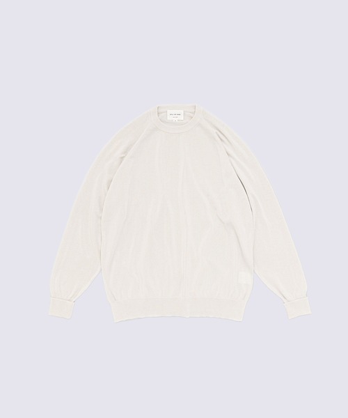 STILL BY HAND（スティルバイハンド）の「【STILL BY HAND】Cotton/silk pullover（ニット/セーター・メンズ・アイボリー/ブラック・46/48）」の7枚目の写真