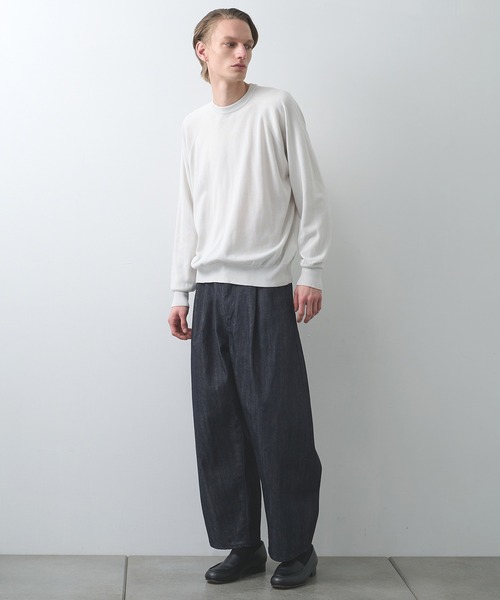 STILL BY HAND（スティルバイハンド）の「【STILL BY HAND】Cotton/silk pullover（ニット/セーター・メンズ・アイボリー/ブラック・46/48）」の14枚目の写真