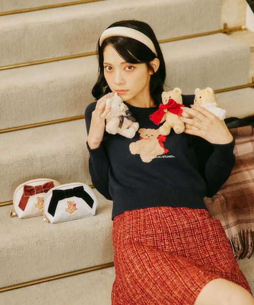 BEARシリーズ＞ベア刺繍ポーチ（ポーチ）｜JILL by JILL STUART