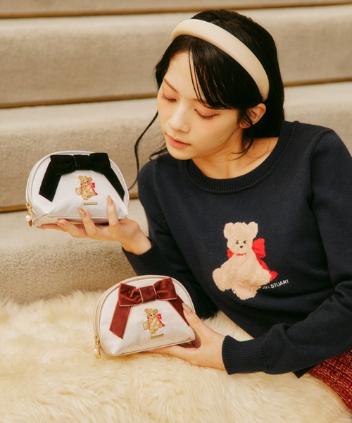 BEARシリーズ＞ベア刺繍ポーチ（ポーチ）｜JILL by JILL STUART