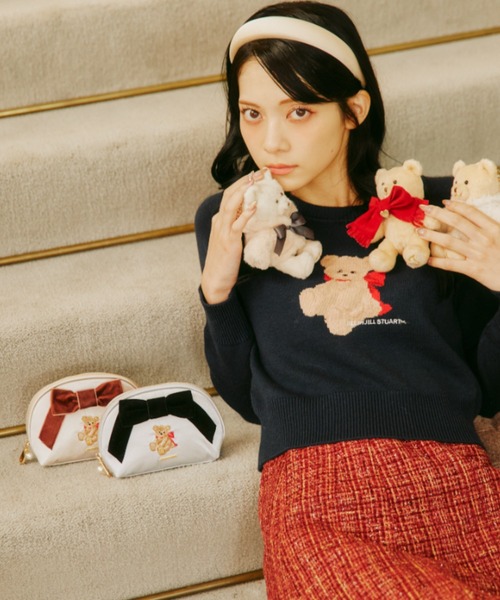 BEARシリーズ＞ベア刺繍ポーチ（ポーチ）｜JILL by JILL STUART