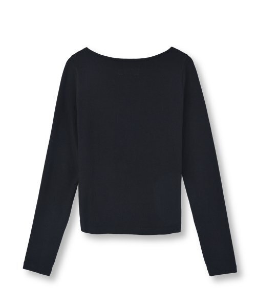 BROWNYARD（ブラウンヤード）の「W スクープネック ロングスリーブ, ブラック（Tシャツ/カットソー・レディース・その他・1/2）」の2枚目の写真