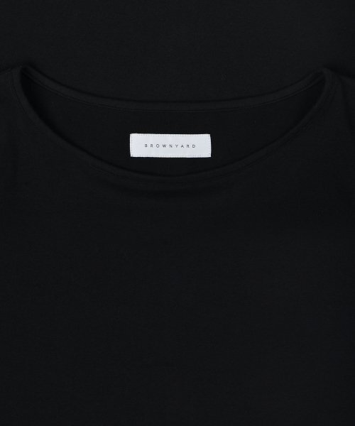 BROWNYARD（ブラウンヤード）の「W スクープネック ロングスリーブ, ブラック（Tシャツ/カットソー・レディース・その他・1/2）」の3枚目の写真