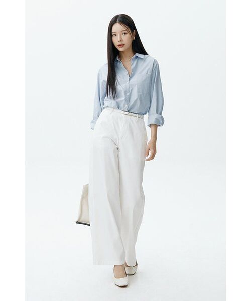 MONGDOL(モンドル)の「エッセンシャルストレートパンツベージュ MDPT051BEIGE(その他パンツ・レディース・その他・LARGE/MEDIUM/SMALL)」の17枚目の写真