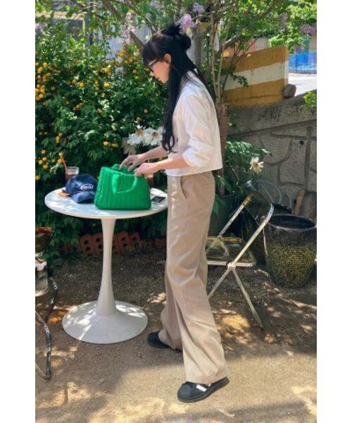 MONGDOL(モンドル)の「エッセンシャルストレートパンツベージュ MDPT051BEIGE(その他パンツ・レディース・その他・LARGE/MEDIUM/SMALL)」の18枚目の写真