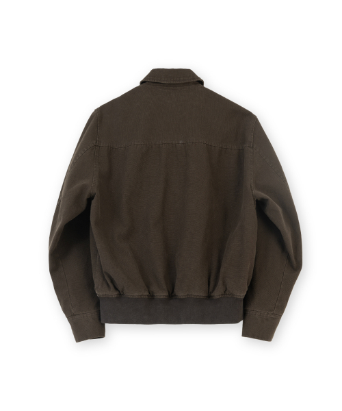 W ウォッシュドブルゾン、ブラウン