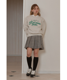 CLASSIC CHECK WRAP SKIRT_GREY