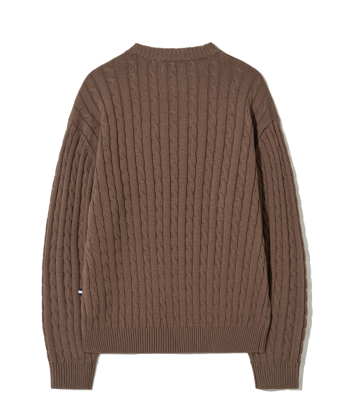 YALE(イェール)の「Yロゴケーブルラウンドニットブラウン(ニット/セーター・レディース・その他・SMALL/MEDIUM/LARGE/X-LARGE)」の7枚目の写真