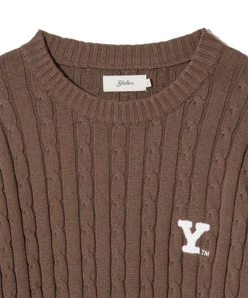 YALE(イェール)の「Yロゴケーブルラウンドニットブラウン(ニット/セーター・レディース・その他・SMALL/MEDIUM/LARGE/X-LARGE)」の8枚目の写真