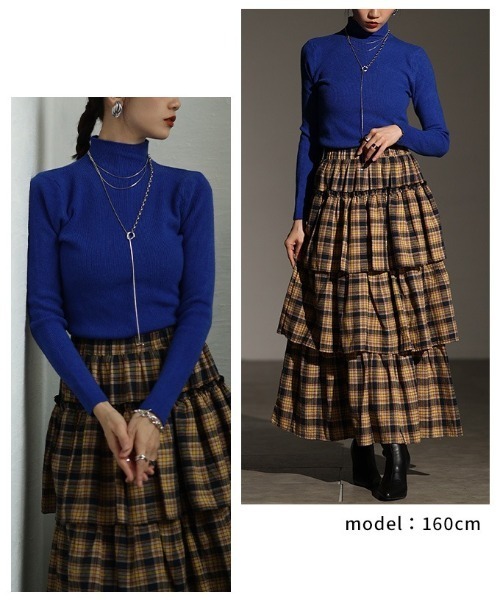 Sawa a la mode(サワアラモード)の「ハイネックニットトップス(ニット/セーター・レディース・マスタード/グリーン/ピンク/ブラック/グレー/ブルー・FREE)」の19枚目の写真