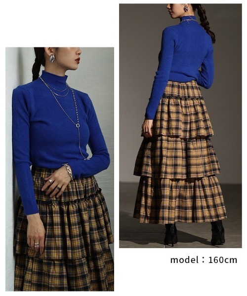 Sawa a la mode(サワアラモード)の「ハイネックニットトップス(ニット/セーター・レディース・マスタード/グリーン/ピンク/ブラック/グレー/ブルー・FREE)」の21枚目の写真