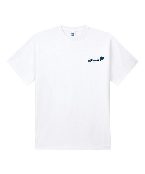 RADINEO(ラディネオ)の「ブルーフラワー半袖Tシャツホワイト(Tシャツ/カットソー・メンズ・その他・LARGE/MEDIUM/SMALL/X-LARGE)」の2枚目の写真