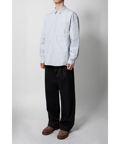HORLISUN(ホーリーサン)の「Jane Solid Extra Typewriter Shirt Light Blue(シャツ/ブラウス・レディース・その他・LARGE/MEDIUM/SMALL)」の5枚目の写真