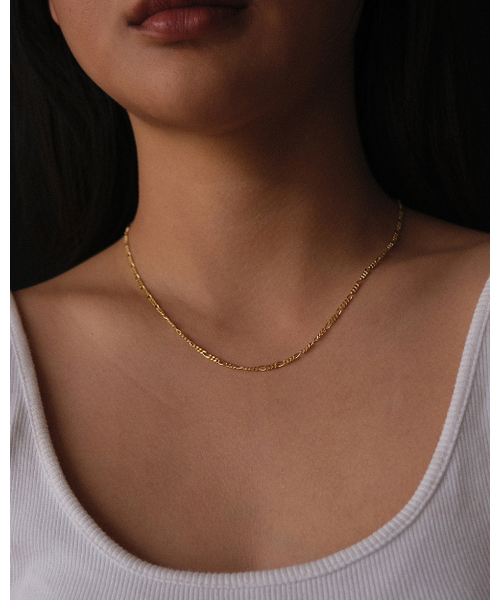 Basic Figaro Necklace - Gold (silver925)
