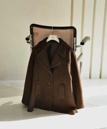 I_am（アイアム）の「2way fur midi check coat / 2wayファーミディ