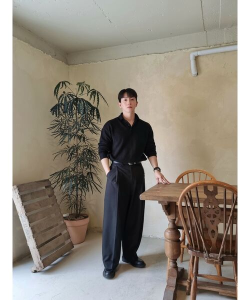 NONBLANK(ノンブランク)の「ワンタックカーブドワイドスラックス_BLACK(スラックス・メンズ・その他・X-LARGE/MEDIUM/LARGE/SMALL)」の9枚目の写真