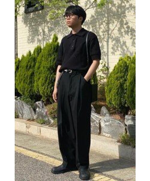 NONBLANK(ノンブランク)の「ワンタックカーブドワイドスラックス_BLACK(スラックス・メンズ・その他・X-LARGE/MEDIUM/LARGE/SMALL)」の14枚目の写真