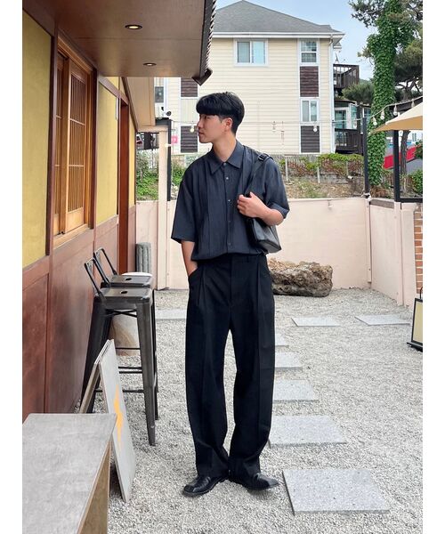 NONBLANK(ノンブランク)の「ワンタックカーブドワイドスラックス_BLACK(スラックス・メンズ・その他・X-LARGE/MEDIUM/LARGE/SMALL)」の16枚目の写真