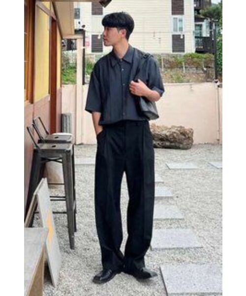 NONBLANK(ノンブランク)の「ワンタックカーブドワイドスラックス_BLACK(スラックス・メンズ・その他・X-LARGE/MEDIUM/LARGE/SMALL)」の17枚目の写真