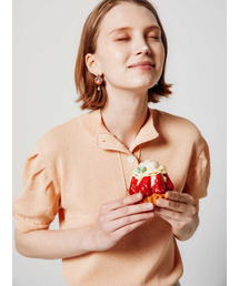 AYIHOLIC CASHMERE（アイホリックカシミア）の「パフスリーブパステルポロ（ポロシャツ）」