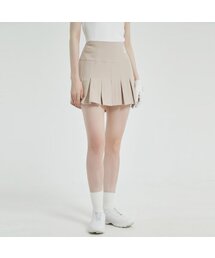 E.PARCA（イパルカ）の「バーチカルポーチプリーツスカート（ベージュ）（スカート）」