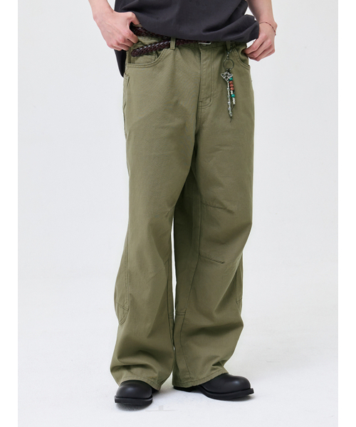 AKECII(アケシ)の「タマウォッシュドコットンパンツ-カーキ(その他パンツ・メンズ・その他・SMALL/MEDIUM/LARGE)」の3枚目の写真