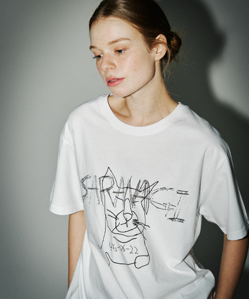 SARANAGI(サラナギ)の「SE0536-T-SHIRT(white)(Tシャツ/カットソー・レディース・ホワイト・FREE)」の3枚目の写真