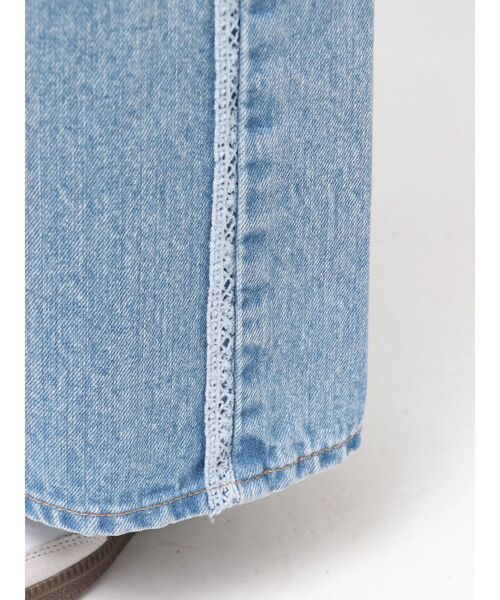 Ungrid（アングリッド）の「レースドッキングルーズデニム（デニムパンツ・レディース・ブルー・26inch/25inch/24inch）」の4枚目の写真