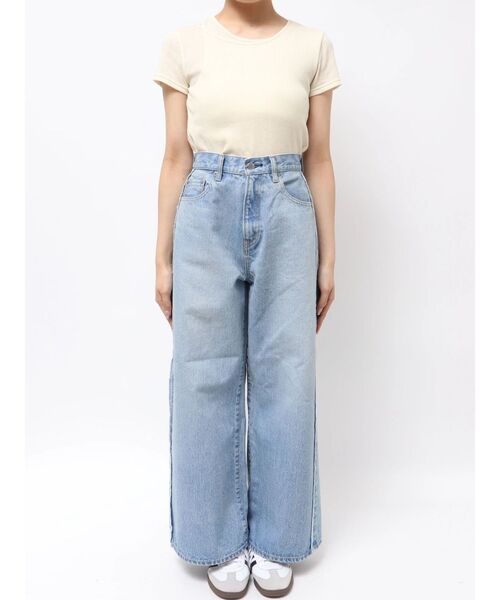 Ungrid（アングリッド）の「レースドッキングルーズデニム（デニムパンツ・レディース・ブルー・26inch/25inch/24inch）」の6枚目の写真