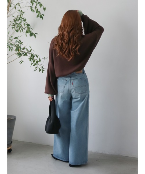 Ungrid（アングリッド）の「レースドッキングルーズデニム（デニムパンツ・レディース・ブルー・26inch/25inch/24inch）」の13枚目の写真