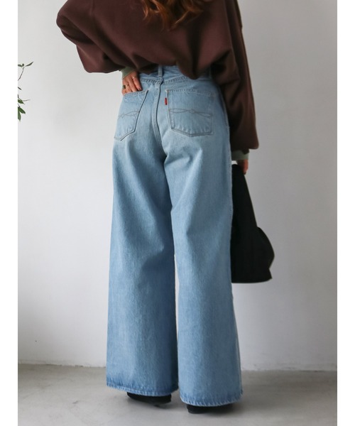 Ungrid（アングリッド）の「レースドッキングルーズデニム（デニムパンツ・レディース・ブルー・26inch/25inch/24inch）」の15枚目の写真