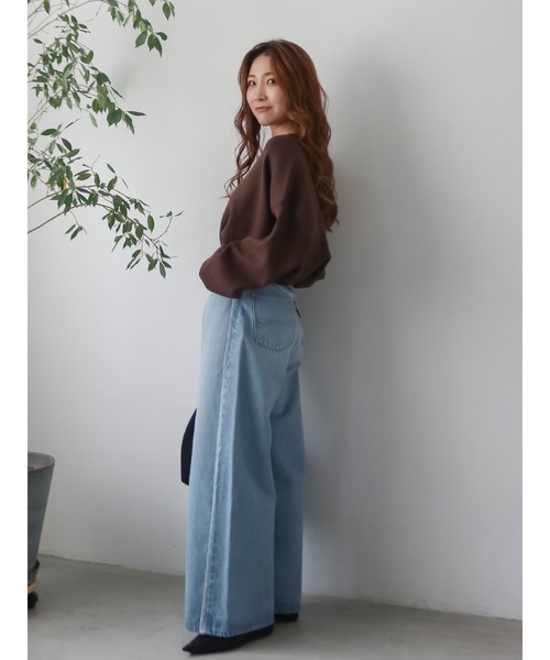 Ungrid（アングリッド）の「レースドッキングルーズデニム（デニムパンツ・レディース・ブルー・26inch/25inch/24inch）」の18枚目の写真