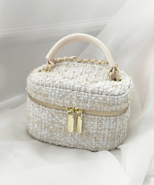 apres jour(アプレジュール)の「【apres jour×ARIAZ】ちびバニティバッグ(ショルダーバッグ・レディース・ホワイト/ブラック・FREE)」の1枚目の写真