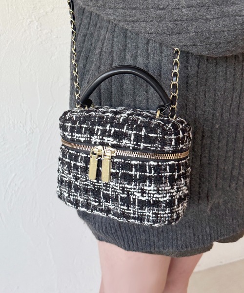 apres jour(アプレジュール)の「【apres jour×ARIAZ】ちびバニティバッグ(ショルダーバッグ・レディース・ホワイト/ブラック・FREE)」の2枚目の写真