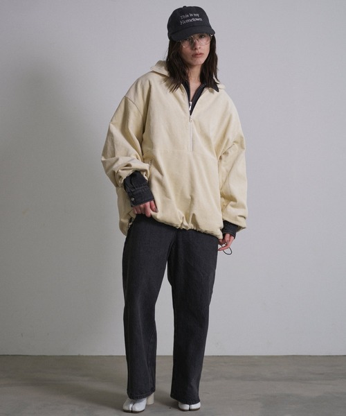 Olaf Corduroy half zip pullover