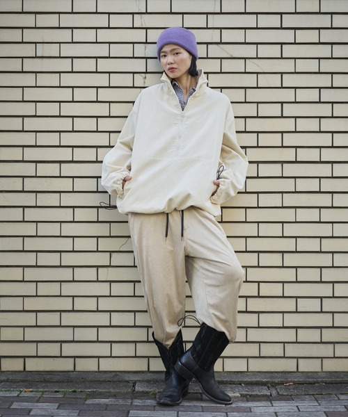 Olaf Corduroy half zip pullover