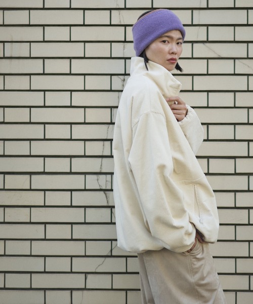 Olaf Corduroy half zip pullover