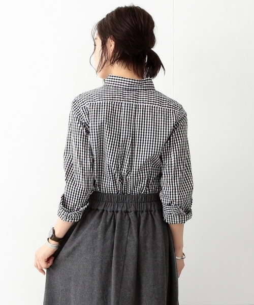 BEAMS BOY（ビームスボーイ）の「BEAMS BOY / ギンガム ボタンダウンシャツ（シャツ/ブラウス・レディース・ライトグレー/ブラック/レッド/ネイビー・ONE SIZE）」の16枚目の写真