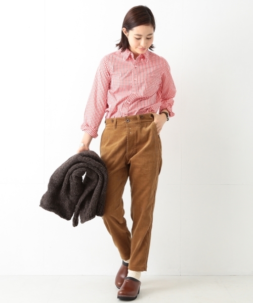 BEAMS BOY（ビームスボーイ）の「BEAMS BOY / ギンガム ボタンダウンシャツ（シャツ/ブラウス・レディース・ライトグレー/ブラック/レッド/ネイビー・ONE SIZE）」の9枚目の写真