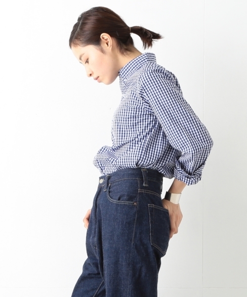 BEAMS BOY（ビームスボーイ）の「BEAMS BOY / ギンガム ボタンダウンシャツ（シャツ/ブラウス・レディース・ライトグレー/ブラック/レッド/ネイビー・ONE SIZE）」の10枚目の写真