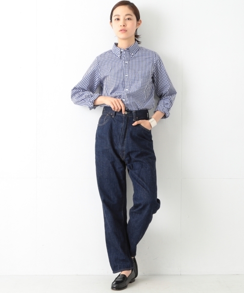 BEAMS BOY（ビームスボーイ）の「BEAMS BOY / ギンガム ボタンダウンシャツ（シャツ/ブラウス・レディース・ライトグレー/ブラック/レッド/ネイビー・ONE SIZE）」の12枚目の写真