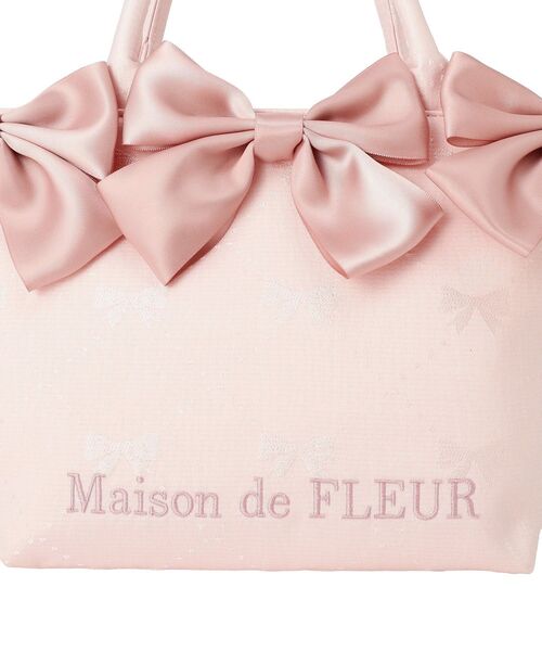 Maison de FLEUR(メゾンドフルール)の「リボンジャカード2Wayミニトートバッグ(トートバッグ・レディース・ブラック/ピンク・FREE)」の16枚目の写真